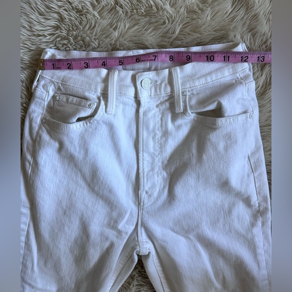 Mother Denim High Waisted Rider Ankle Jeans in Fairest Of Them All White Size 25 - Picture 12 of 15